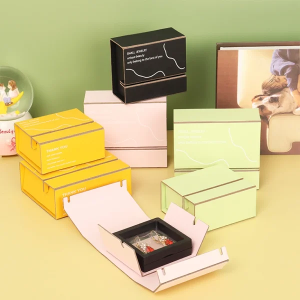 Two Pieces Foldable Paper Jewelry Box Display Box wholesale