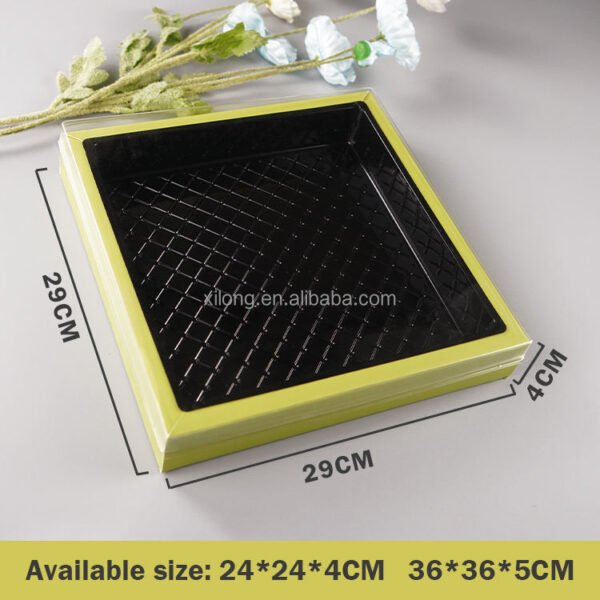 Biodegradable Recycled Cake Chocolate Sushi Truffle Bakery Paper Folders Boxes with Blister Lid