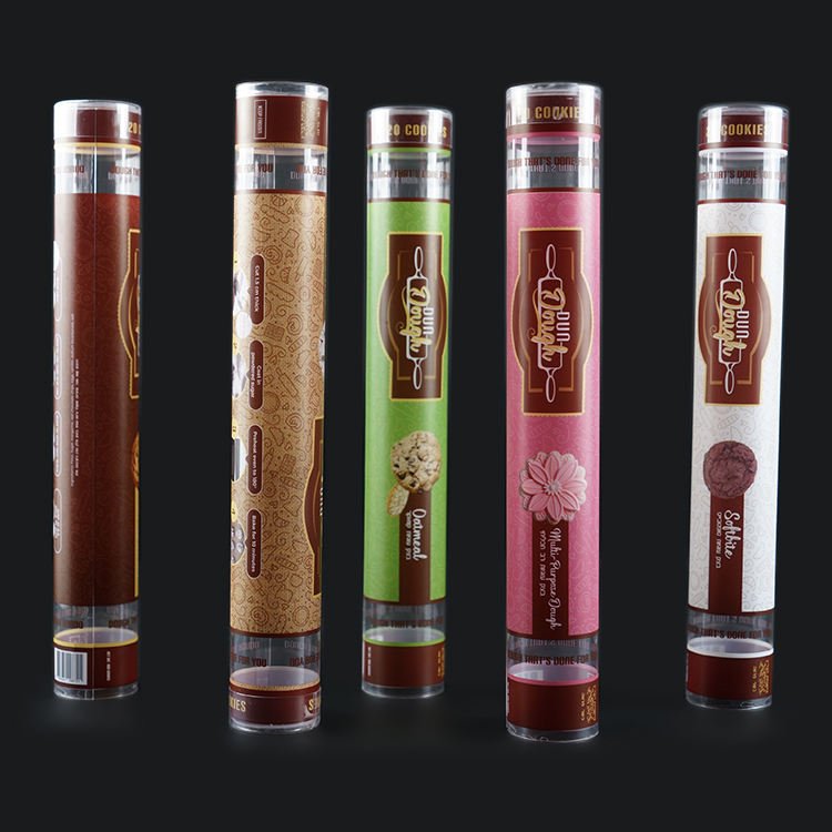 Direct Factory Round Box Plastic Printing Cylinder Tube Container for Food - Image 2