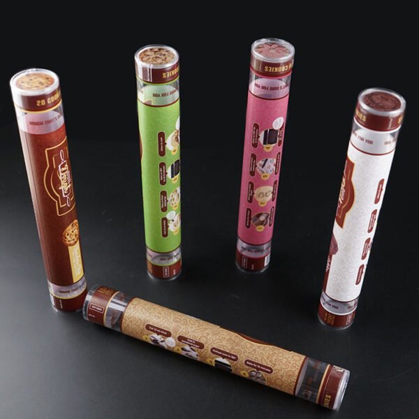 Direct Factory Round Box Plastic Printing Cylinder Tube Container for Food