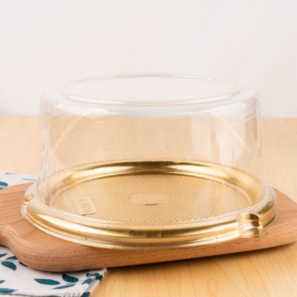 Disposable Transparent Round Blister 0.55mm Thick PET Cake Box