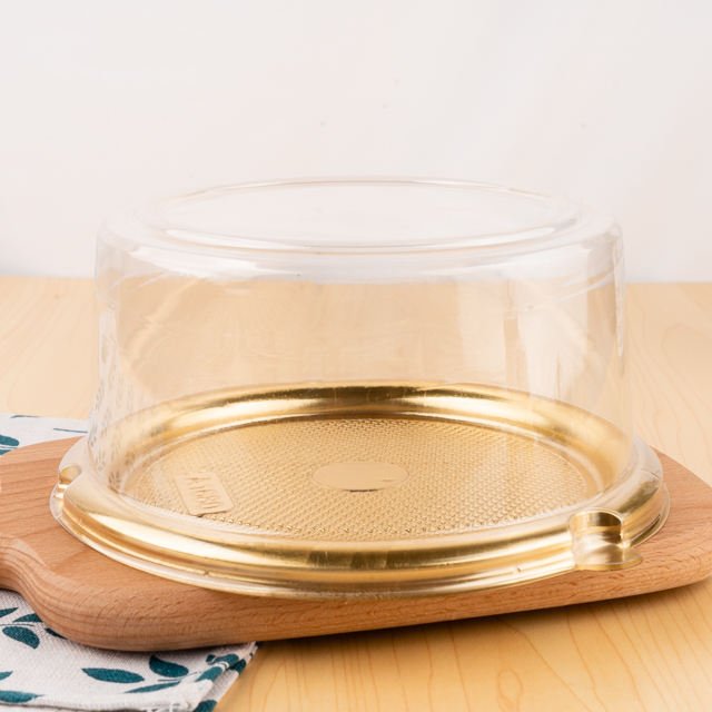 Disposable Transparent Round Blister 0.55mm Thick PET Cake Box