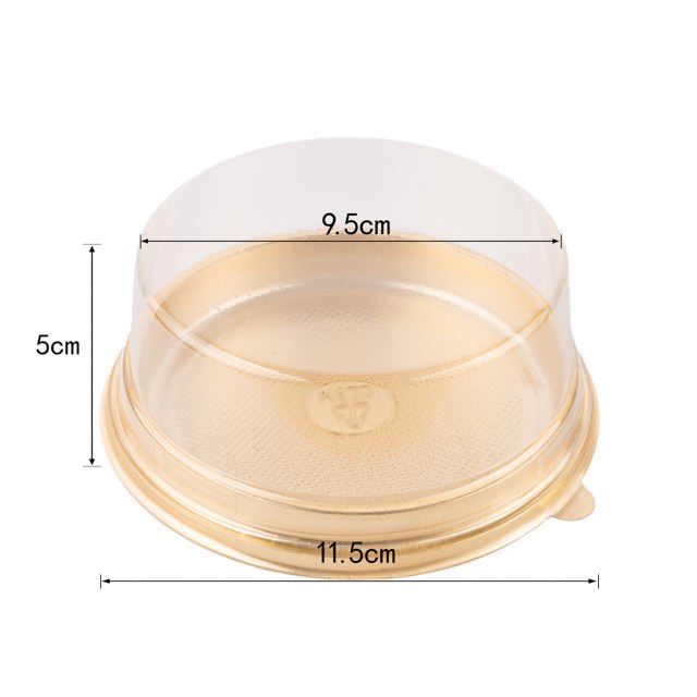 Disposable Transparent Round Blister 0.55mm Thick PET Cake Box - Image 2