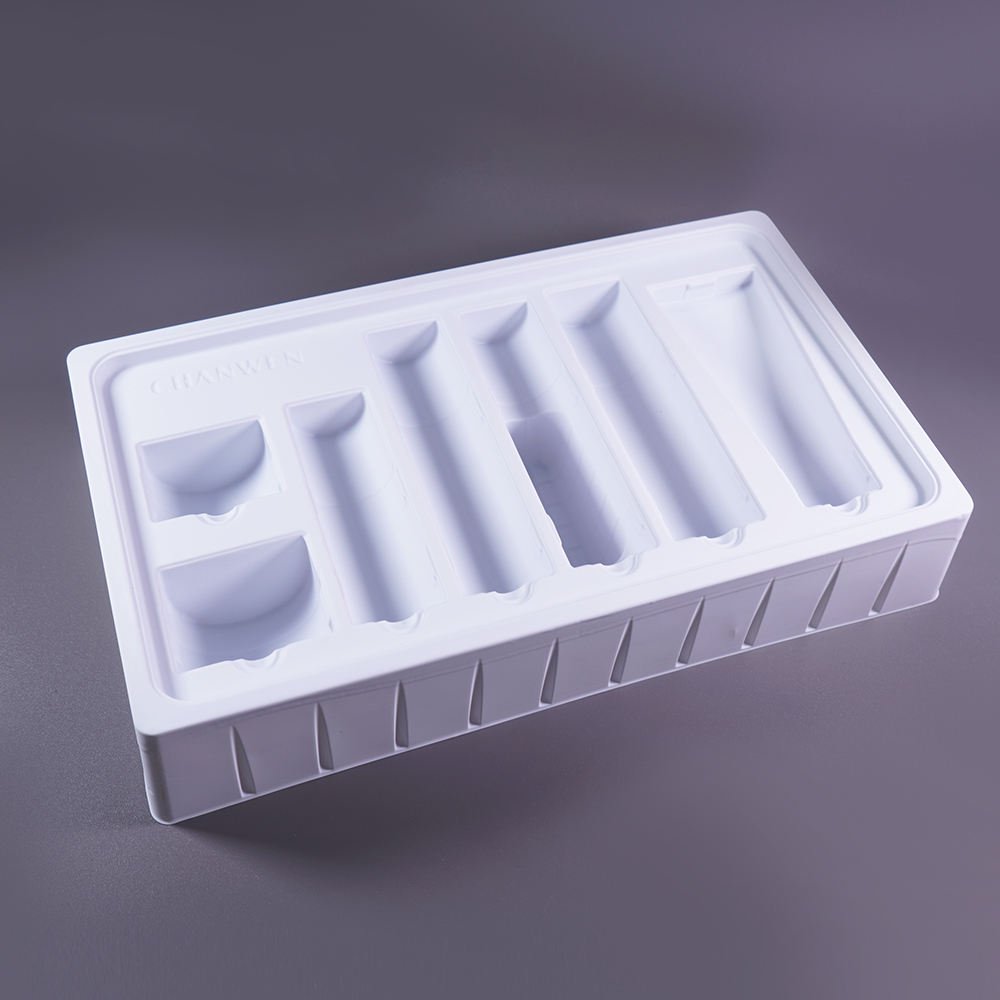 Eco-friendly PET White Facial Cleanser Blister Tray