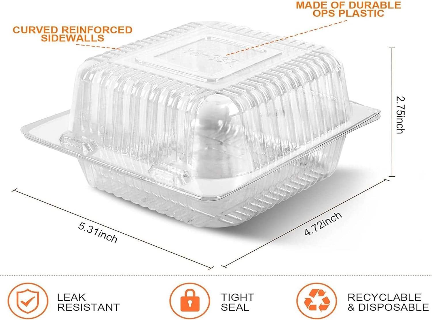 Food Grade 0.62mm PET Disposable Clear Plastic Blister Container - Image 3