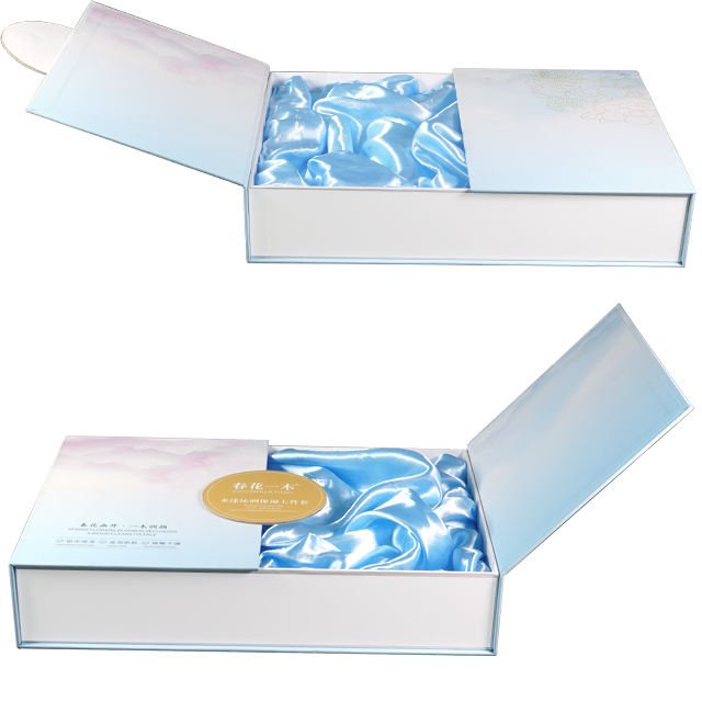 New Design Luxury Cardboard Paper Packaging Box With Magnetic Closure and Satin Insert - Image 4