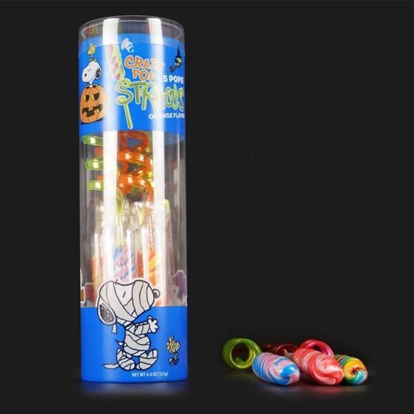 Plastic Cylinder Packaging for Halloween Candy Logo Printing Seal