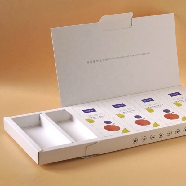 Printing Art Paper Folders with 4 Compartments Sponge Lining Disposable for Vodka & Soda Beverages