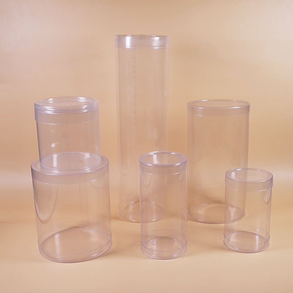 Transparent Eco-Friendly Cylinder Tube Box