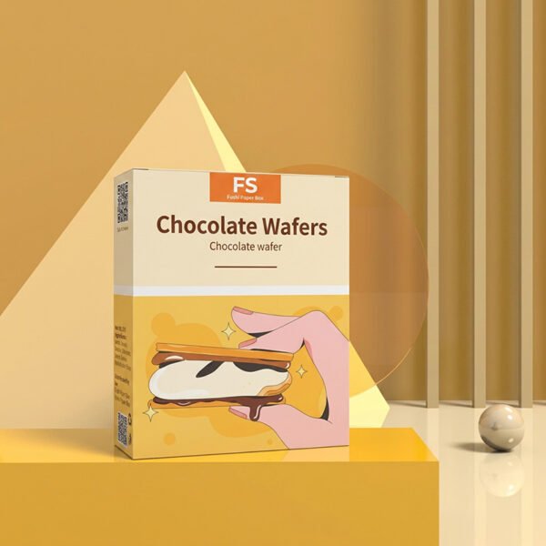 Food Printed Paper Boxes Chocolate Waffles