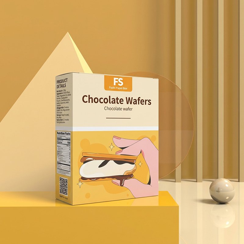 Food Printed Paper Boxes Chocolate Waffles - Image 3