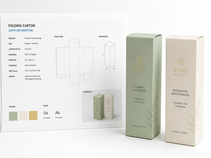 folding carton for apparel