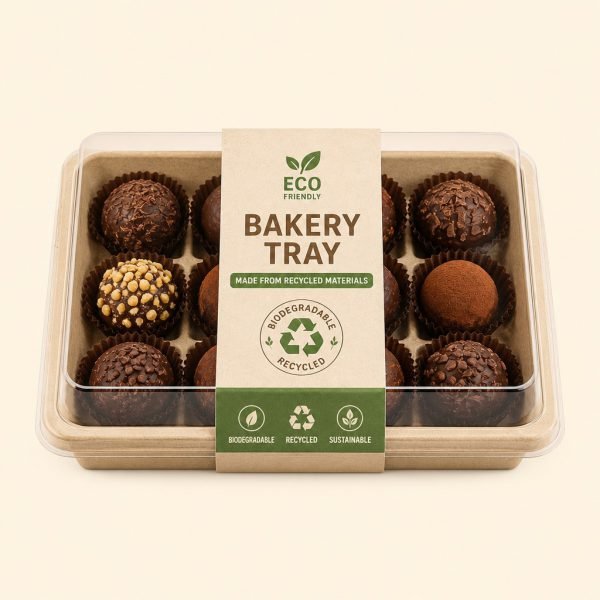 Biodegradable Recycled Cake Chocolate Truffle Bakery Tray