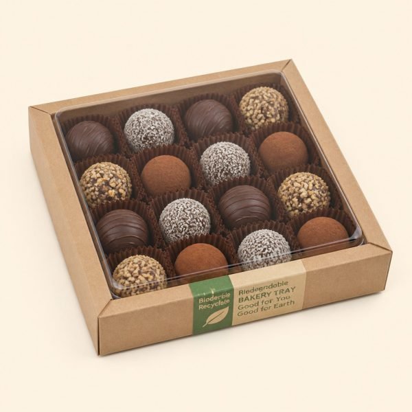 Biodegradable Recycled Cake Chocolate Truffle Bakery Tray