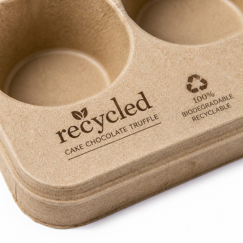 Biodegradable Recycled Cake Chocolate Truffle Bakery Tray