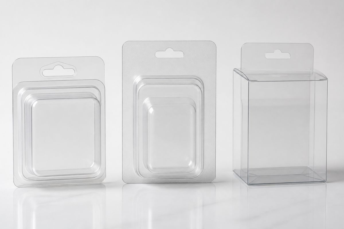 Clamshell packaging for electronics comparison