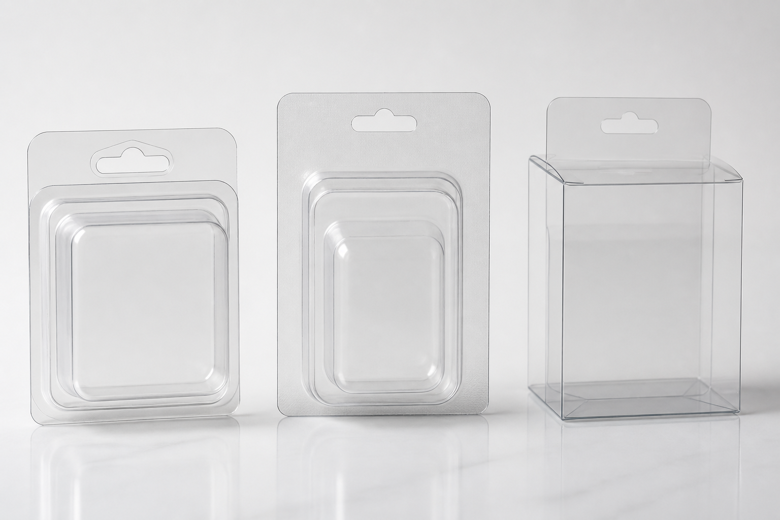 Clamshell packaging for electronics comparison