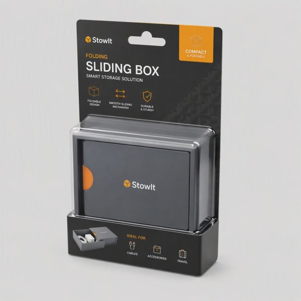 Blister Packaging Folding Sliding Box with Backing Card