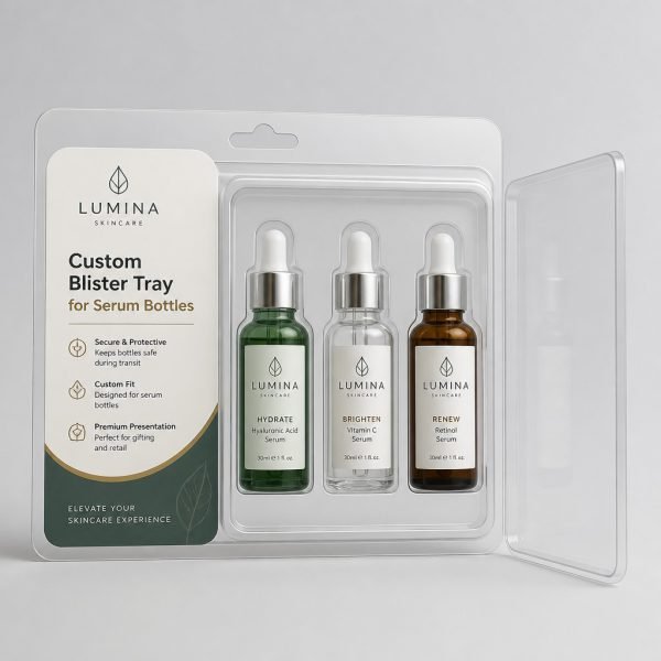 Custom Blister Tray for Serum Bottles