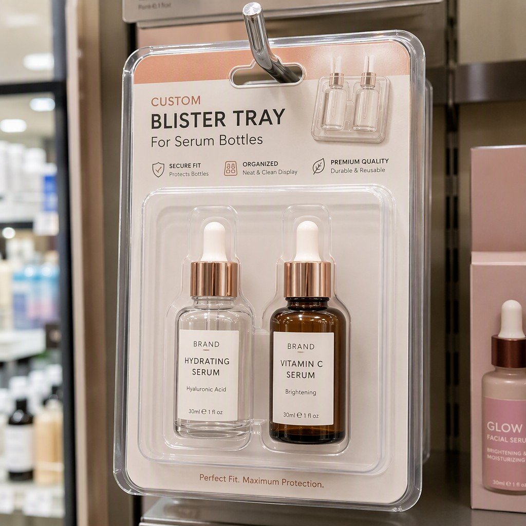 Custom Blister Tray for Serum Bottles