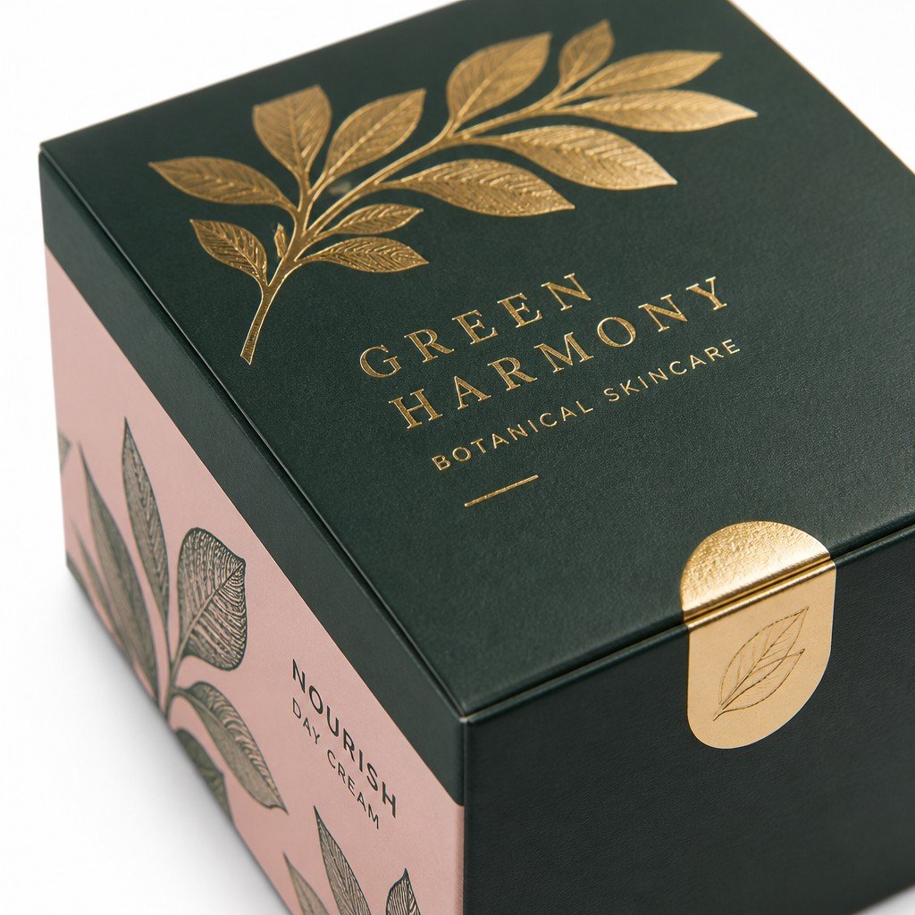 custom printing and finishing detail on paper box