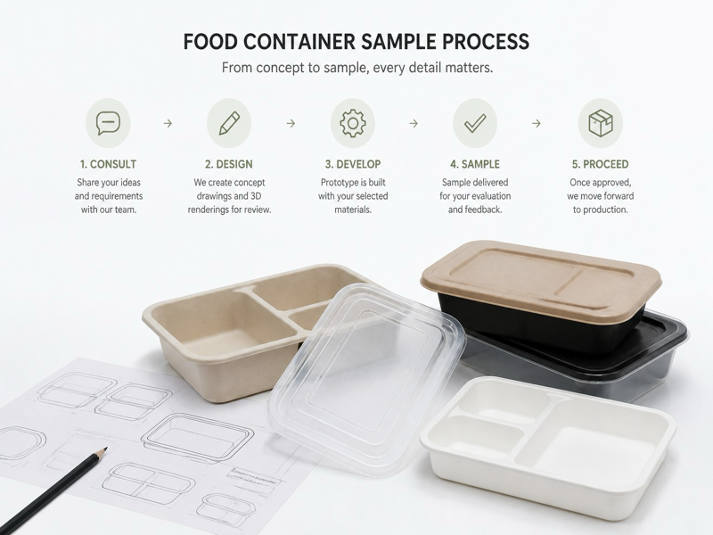 small order plastic food container