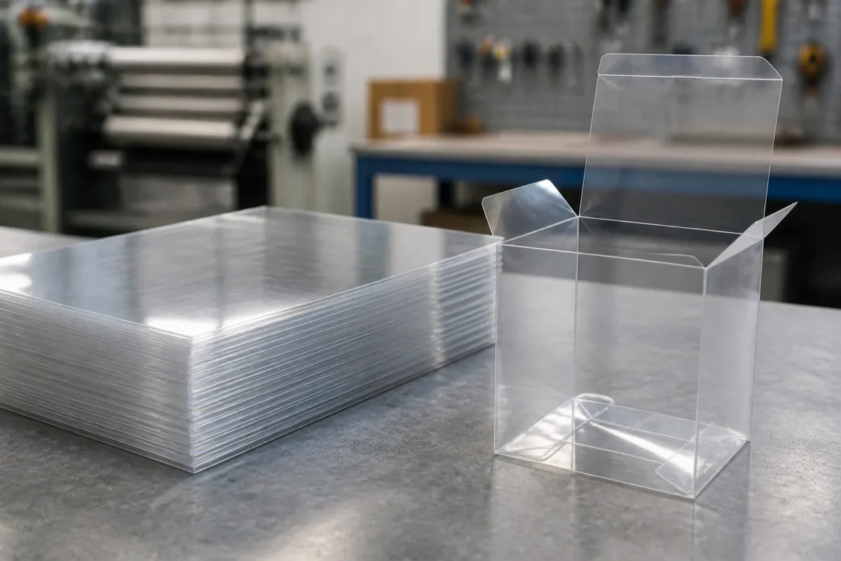 Common materials used for clear folding boxes