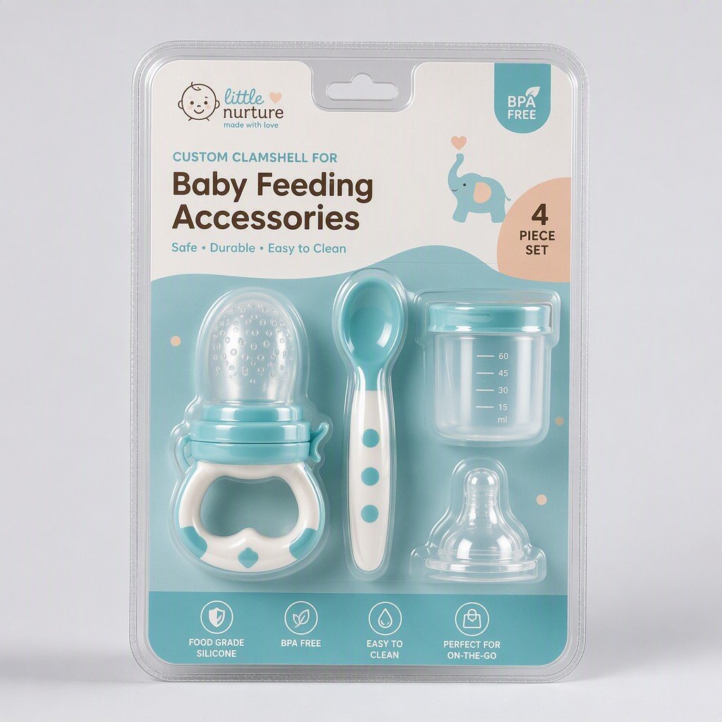 Custom Clamshell for Baby Feeding Accessories