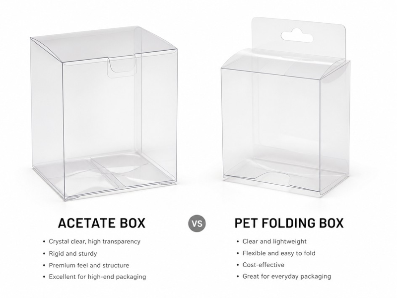 acetate box vs PET