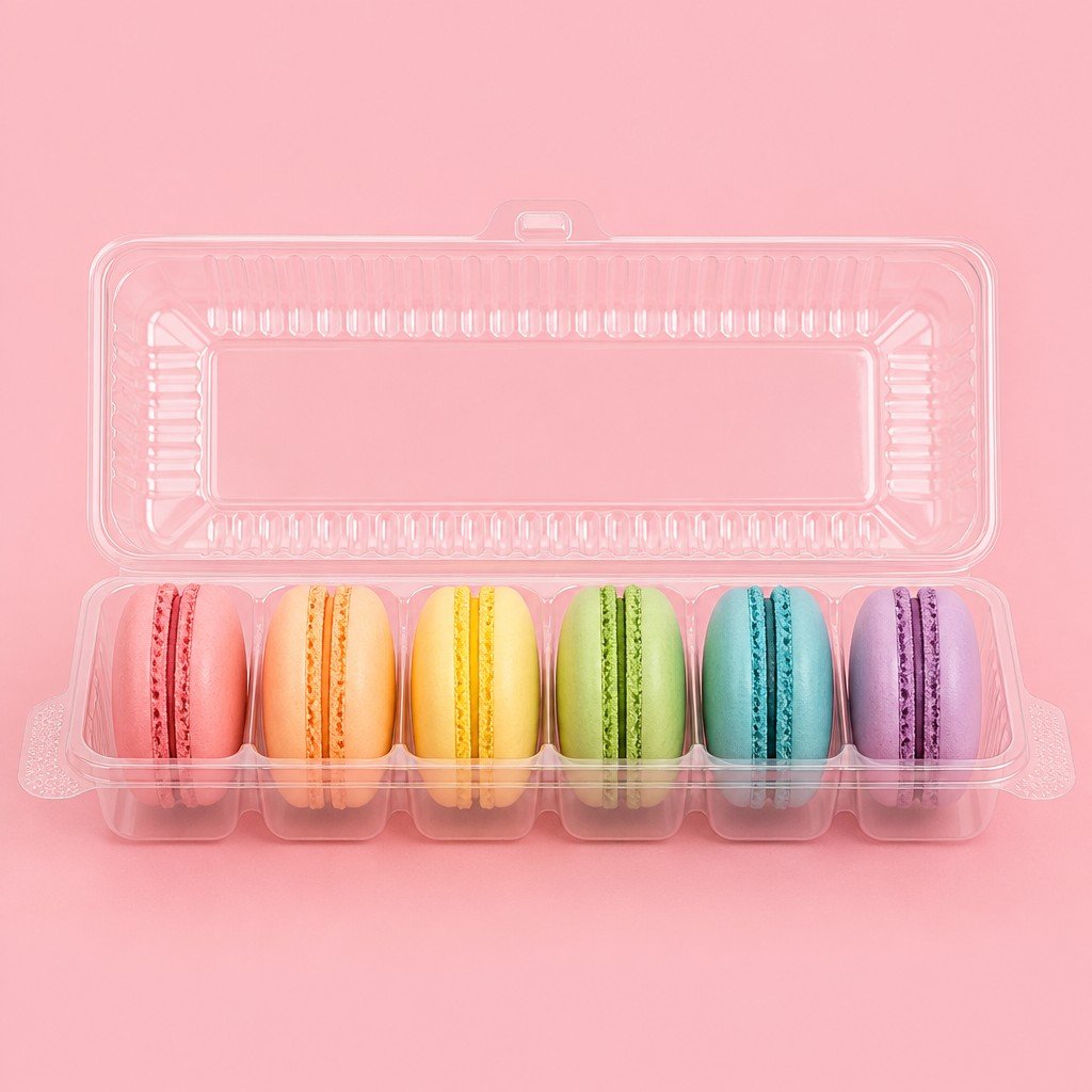 Clear Blister Macaron Clamshell Packaging with Insert Tray