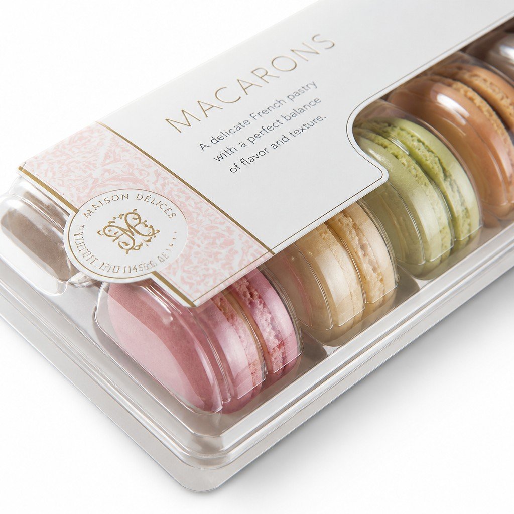 Clear Blister Macaron Clamshell Packaging with Insert Tray