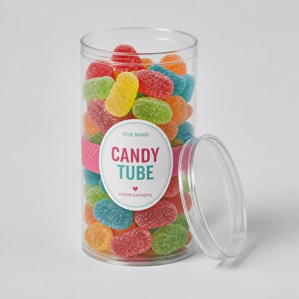 Custom Clear Candy Tube Packaging