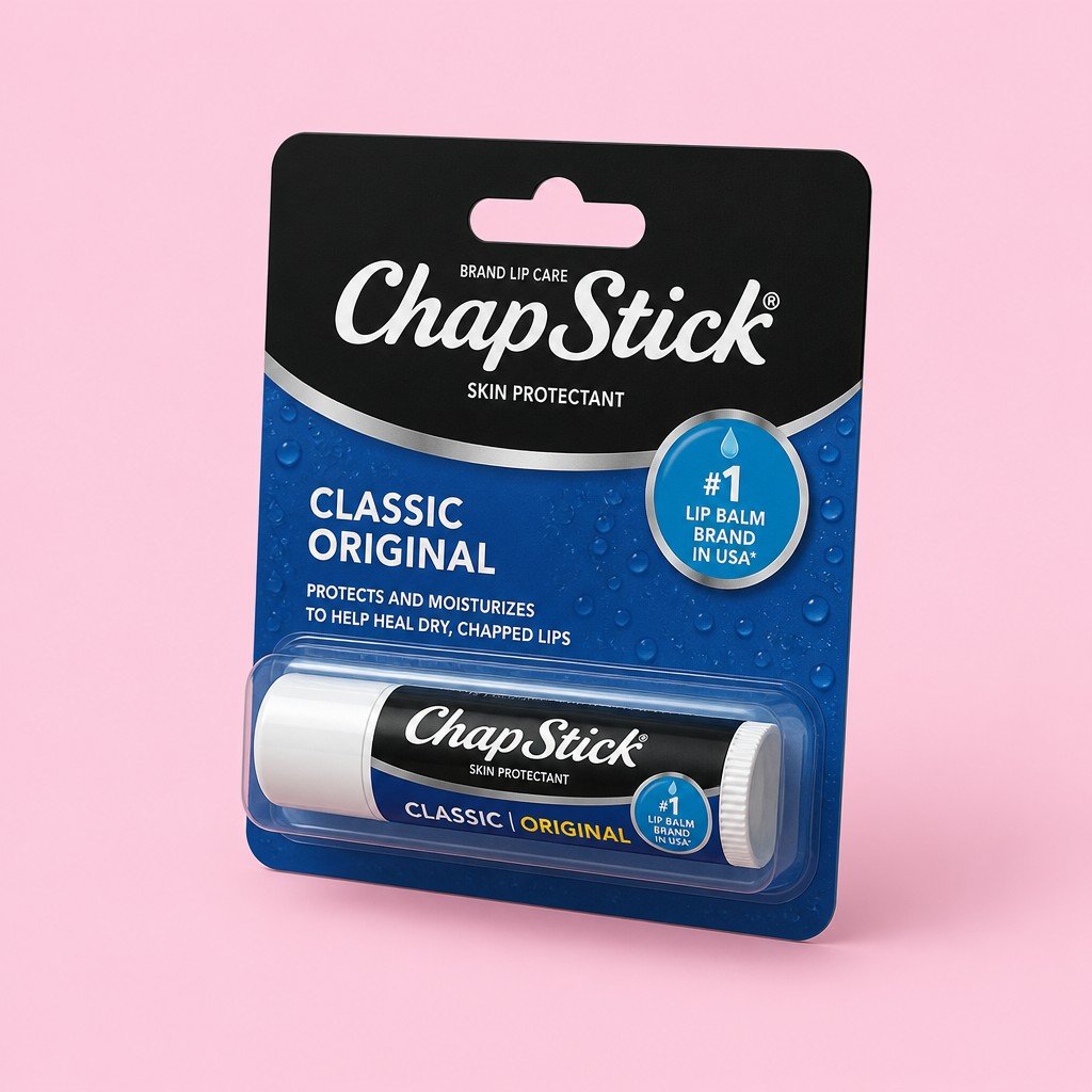 Clear Chapstick Lip Balm Blister Tray with Adhesive Card