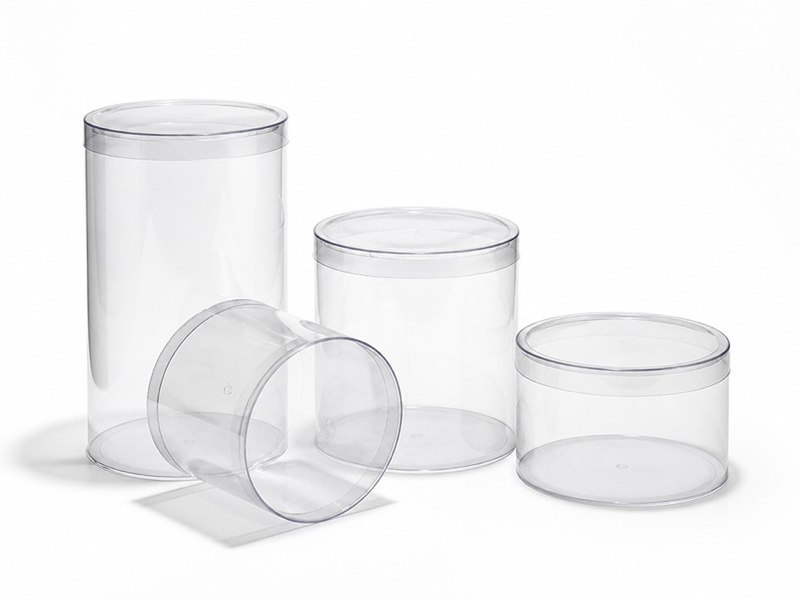 clear cylinder box