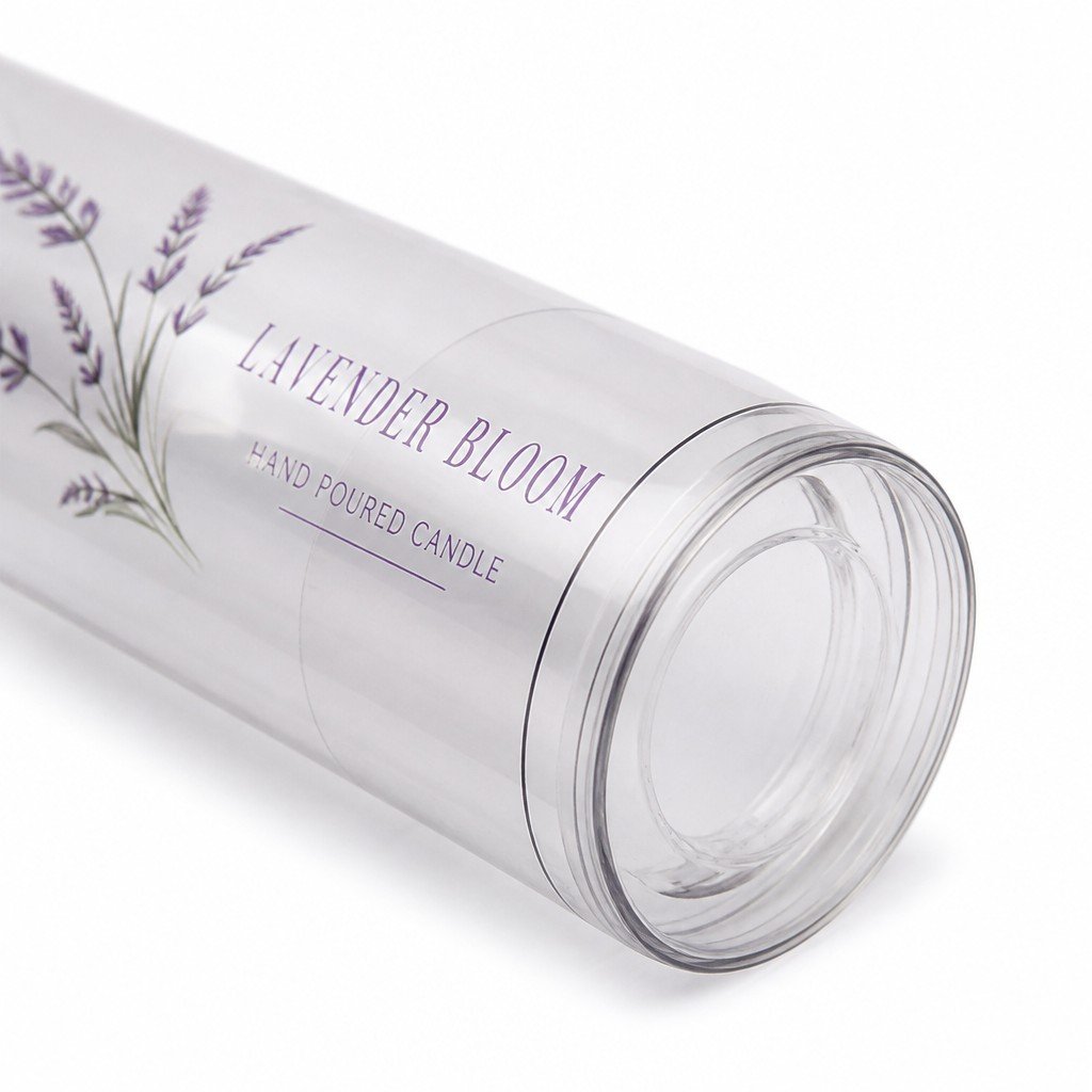 custom printed round tube with rolled edge detail