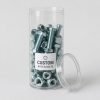 Custom Clear Cylinder for Nuts and Bolts