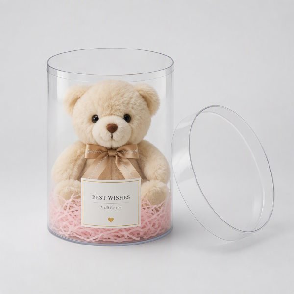 Custom Clear Cylinder Gift Box with Lid