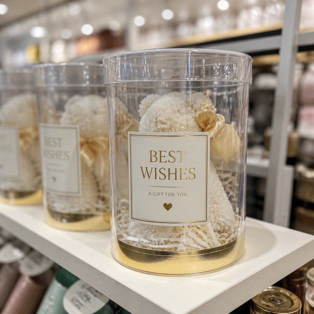 Custom Clear Cylinder Gift Box with Lid