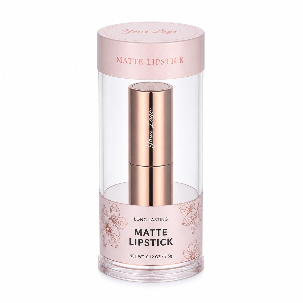 Custom Clear PET Cylinder Box for Lipstick