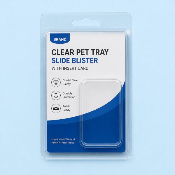 Clear PET Tray Slide Blister Packaging with Insert Card