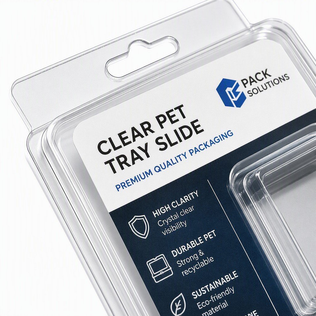 Clear PET Tray Slide Blister Packaging with Insert Card