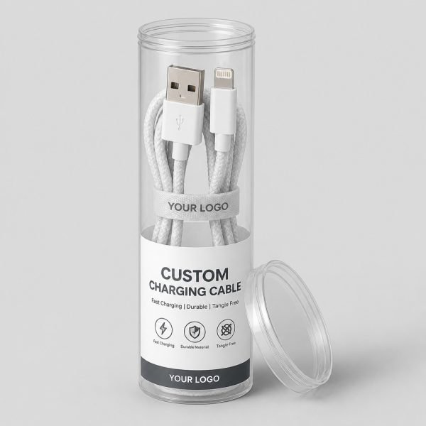 Custom Clear Plastic Tube for Charging Cables