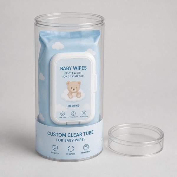 Custom Clear Tube for Baby Wipes