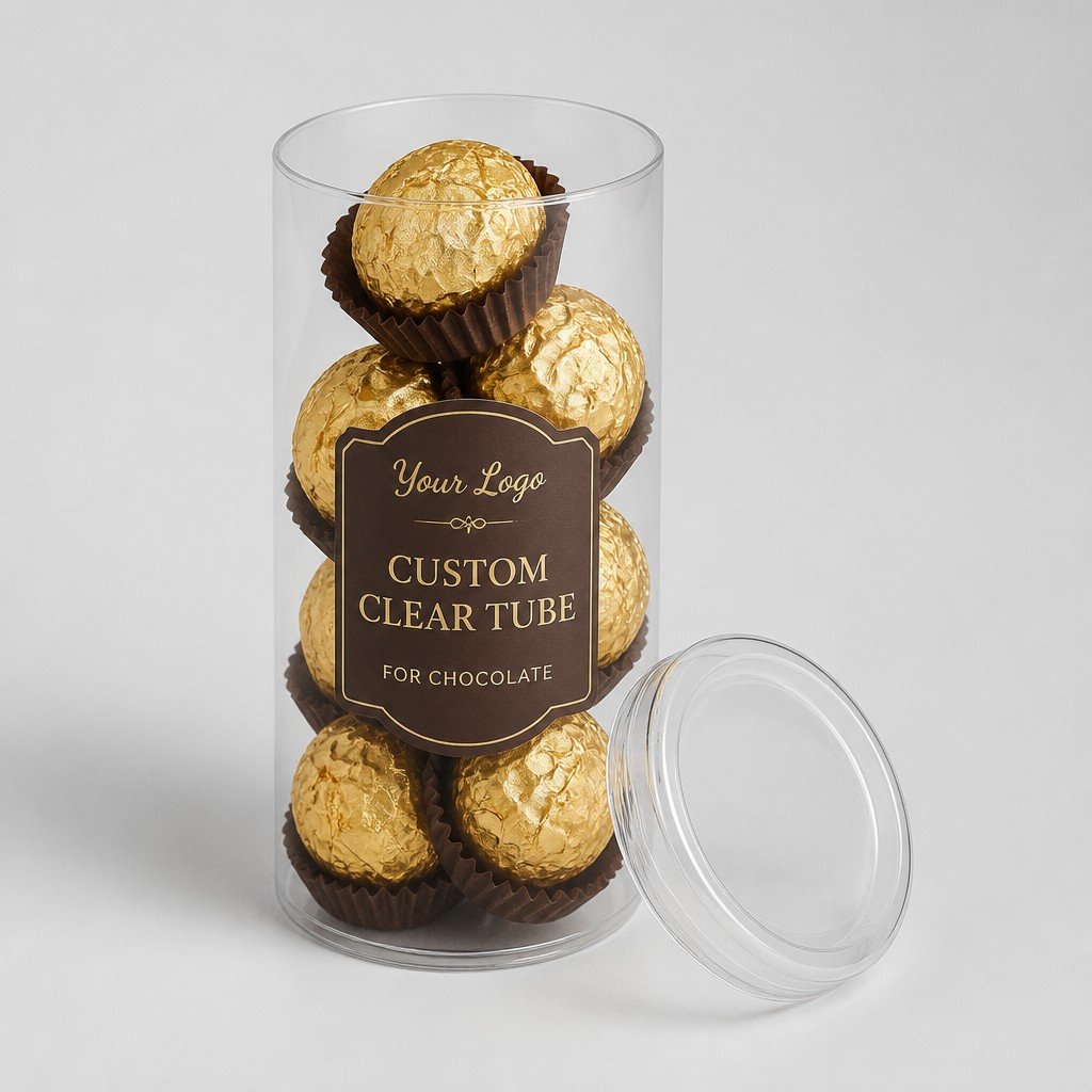 Custom Clear Tube for Chocolate