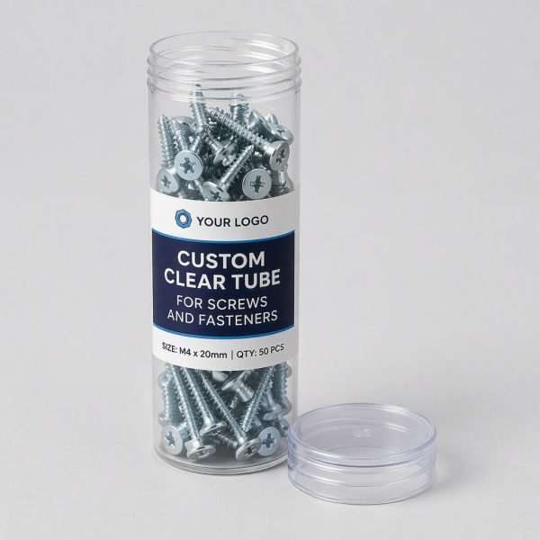 Custom Clear Tube for Screws and Fasteners