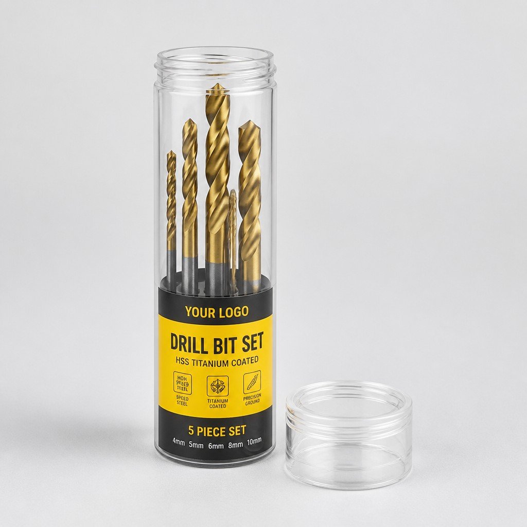 Custom Clear Tube Packaging for Drill Bits