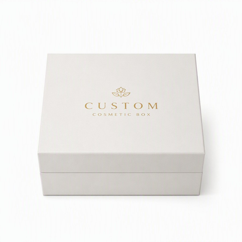 cosmetic lid and base box custom paper packaging