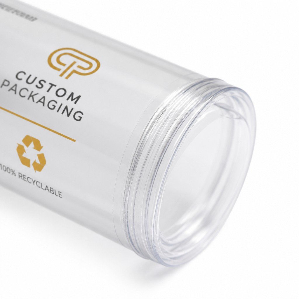 custom printed round tube with rolled edge detail
