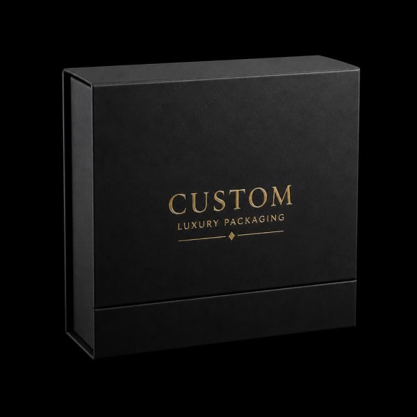 Custom Black Matt Luxury Rigid Paper Packaging Box