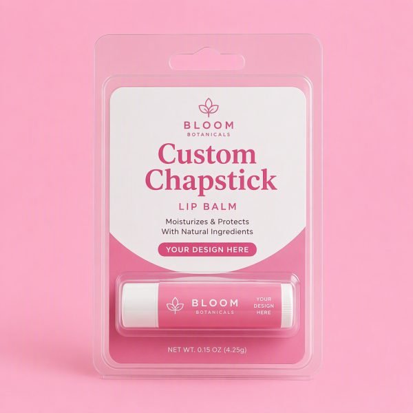 Custom Chapstick Lip Balm Blister Clamshell